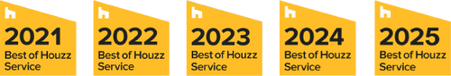 Best of Houzz Service award, 2021 to 2025